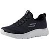 Skechers Gowalk Flex-Athletic Slip-on Casual Walking Shoes with Air Cooled Foam Sneakers, Scarpe da Ginnastica Uomo, Black White Light Logo, 44 EU