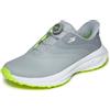 Skechers Uomo Go Golf Mens Waterproof Synthetic Twist-Fit Dial Closure Spike Less Golf Shoe Slip-in ALLENATRICE, Gray Twist Fit Laces, 47 EU