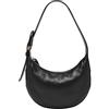 Fossil Harwell - Borsetta da donna in pelle a mezzaluna, nero, Taglia unica