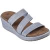Skechers Sandali da donna Martha Stewart Arch Fit Beverlee-Morningside con zeppa, Blu, 40 EU