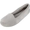 Dearfoams Rebecca - Pantofola da donna in microfibra con retro chiuso, Grigio (Peltro), X-Large