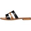 Geox Sandalo da donna D Maddalusiac P Flat Sandal, nero/cammello, 40 EU