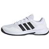 adidas Uomo GAMECOURT 2 Tennis Shoes, Ftwr White/Core Black/Silver Met., 36 2/3 EU