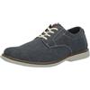 Nunn Bush Otto Canvas Plain Toe Oxford Lace Up, Uomo, Blu Scuro, 42.5 EU Larga