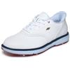 Skechers Go Prestige - Scarpe da Golf da Uomo, Impermeabili, con Lacci, Colore Bianco/Blu Navy/Rosso, Taglia 42