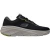Skechers D'lux Walker 2.0 Swave Sneaker Uomo, Finiture Sintetiche in Rete Nera, 41 EU