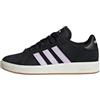 adidas Donna Grand Court Base 00S Shoes, Core Black/Ice Lavender/off White, 38 2/3 EU
