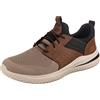 Skechers USA Men's Men's Delson 3.0-Cicada Knitted Bungee Lace Slip On, CDB, 10.5 Wide