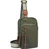 camel active Bari Sling Backpack, Zaino Signore, Verde, Medium