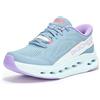Skechers Donna Max Cushioning Glide-Step Caledonia Scarpe da Allenamento, Slate Textile/Purple Trim, 37.5 EU