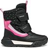 Geox J Trekkyup Girl B Ab, Stivale alla Caviglia, Nero Fucsia, 24 EU