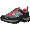 CMP Rigel Low Wmn Trekking Shoe Wp, Scarpe da trekking Donna, Grey-Corallo, 36 EU