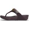 Fitflop Sandali da donna Lulu con catena quadrata in pelle, Plumberry, 43 EU