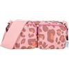 Fritzi aus Preussen Fritzi Donny Cross Long Leo Brick Borsa a Tracolla Donna Canvas Crossbody Mix Cotone Stampa Leopardata Città Festival 2 Scomparti con Cerniera Tracolla Regolabile Leggera 12 x 26 x 9 cm, Rosa Chiaro