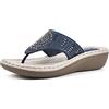 CLIFFS BY WHITE MOUNTAIN Cienna, Infradito Donna, Tessuto Blu Navy, 39 EU