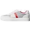 Calvin Klein Uomo Sneakers con Suola Preformata Classic Lace in Pelle, Multicolore (Taupe Smog/White/Adrenaline Rush), 39