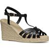 Geox D GELSA A, Sandalo con Zeppa Donna, Black, 41 EU