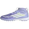 adidas Unisex - Bambini F50 SPARKFUSION League W Mid Turf Football Boots Kids, Violet Tone/Lucid Lemon/Purple Rush, 30 EU