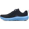 Under Armour UA BPS Assert 10 AC, Scarpa da Corsa Bambini e Ragazzi, Black Tech Blue White, 30 EU