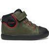 Geox B Gisli Boy, Scarpe da Ginnastica Bimbo 0-24, Dk Green Black, 20 EU