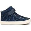Geox J Kalispera Girl, Scarpe da Ginnastica, Navy Lt Gold, 27 EU