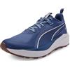 PUMA Scarpe da Corsa Unisex Flare PRO Trail Road, Indaco Scuro Blu Freddo Alpine Snow, 36 EU