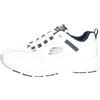 Skechers Oak Canyon Redwick Uomo Formatori, White Leather Synthetic Textile Navy Trim, 45 EU