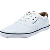 bugatti Herren Canvas Sneaker aus Baumwolle, Low-Top-Leinenschuh mit Flexibler Sohle