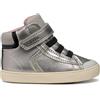 Geox B Gisli Girl, Scarpe da Ginnastica Bimba 0-24, Dk Silver Black, 22 EU