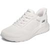 Skechers Uomo Bobs Squad Chaos Solid Step Slip-In ALLENATRICE, Off White Knit, 42.5 EU