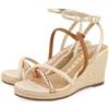GIOSEPPO ROMETTA, Sandali con zeppa Tipo Espadrillas Donna, Off-White, 41 EU, biancaneve, 41 EU