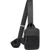 LKEX Mini borsa a tracolla da uomo piccola borsa a tracolla da donna marsupio casual borsa da tasca personale zaino borsa da petto per telefono, Nero-mini (lunghezza x larghezza x altezza = 13 x 3 x