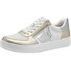 Tamaris Comfort sneaker da donna bassi con cerniera per il tempo libero, Multicolore (Gold/Silver), 41 EU