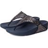 FitFlop Lulu Crystal-Mix Toe-Post Sandalo Donna, Midnight Navy Mix, 41 EU