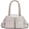Kipling COOL DEFEA Borsa a tracolla media, Metallic Glow (Argento)