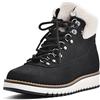 WHITE MOUNTAIN Shoes Cozy Women's Lace-up Hiker Bootie, Black/Fabric, 9.5 M