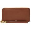 Fossil Portafoglio Logan in pelle o poliuretano con zip per donna