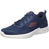 Skechers Skech-Air Dynamight BlitonSneakers Uomo, Navy Mesh Sintetico Arancione Trim, 41 EU