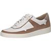 CAPRICE Sneaker da Donna Bassi in Pelle con Lacci, Marrone (Taupe Comb), 39 EU