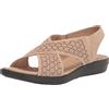 Easy Street Sandali da donna Claudia con zeppa, sabbia, 37 EU Larga