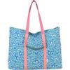 Fritzi aus Preussen Fritzi My Shopper Leo borsa shopper donna nylon stampa leopardata vegana ultraleggera borsa a spalla capiente con cerniera festival città shopping 31 x 42,5 x 22,5 cm - Rosa, Verde, Viola, Beige