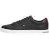 Tommy Hilfiger Uomo Sneakers Vulcanizzate Essential Leather Detail Vulc Scarpe, Nero (Black), 40