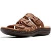 Clarks Laurieann Ruby, Sandali Bassi Donna, Pelle Marrone Chiaro, 10 UK Narrow