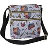 Loungefly Harry Potter Passport Crossbody Borsa da viaggio AOP Relics Tattoo Print (Grigio), Grigio