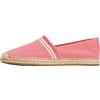 Tommy Hilfiger Donna Espadrillas Fringe Canvas Closed con Logo, Rosso (Washed Cherry), 38