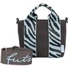 Fritzi aus Preussen Fritzi Bini Heritage Espressini Borsa a Tracolla in Ecopelle da Donna Crossbody per Festival e Città Vegana con Stampa Animalier e Tracolla Regolabile 15,5 x 20 x 7 cm - Marrone-Grigio