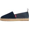Tommy Hilfiger Uomo Espadrillas Flex Mix in Pelle Scamosciata, Blu (Desert Sky), 40