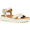 Geox D XAND 2.1S B - Sandalo piatto Donna, Papyrus,