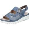 Rieker V1389, Sandali con Zeppa Donna, Blu, 39 EU