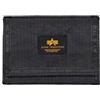 Alpha Industries Combat Label, Accessori da Viaggio-Portafogli Tri-Fold Unisex-Adulto, Black, Taglia Unica